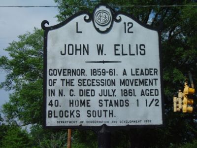 North Carolina Governor John Willis Ellis