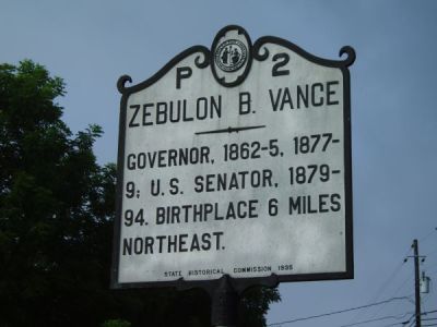 North Carolina Governor Zebulon Baird Vance